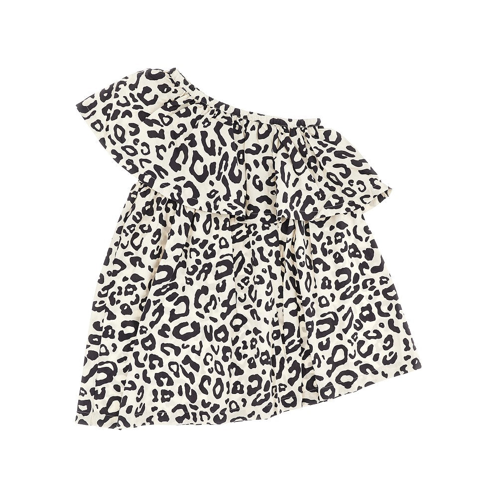 Spotted cotton mini dress