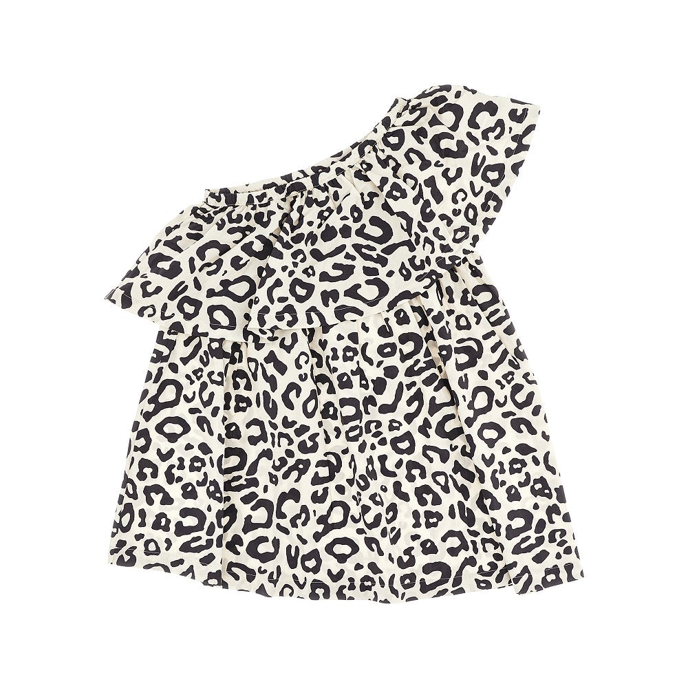 Spotted cotton mini dress