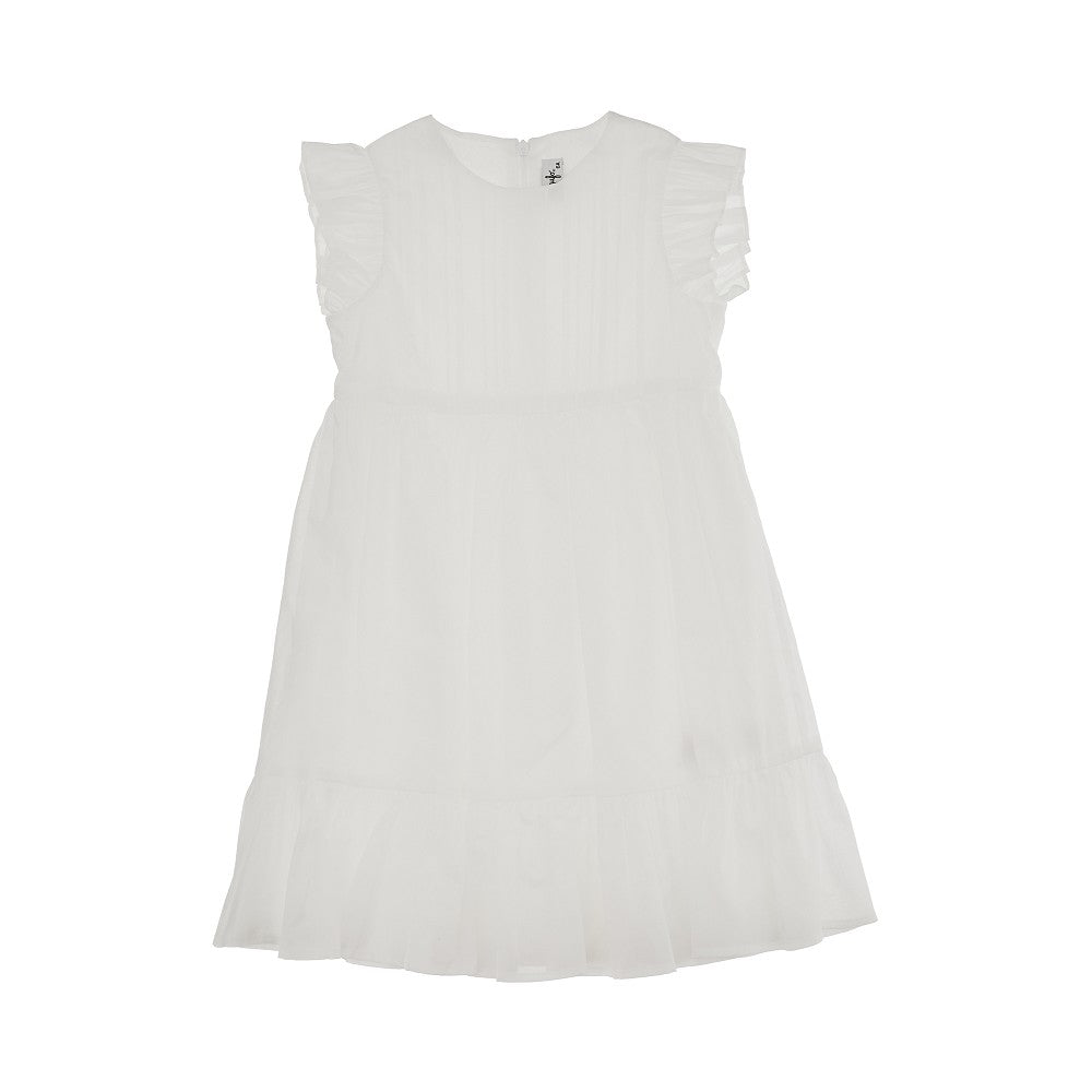 Ruffled cotton mini dress