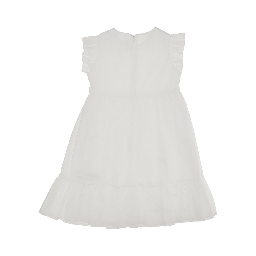 Ruffled cotton mini dress