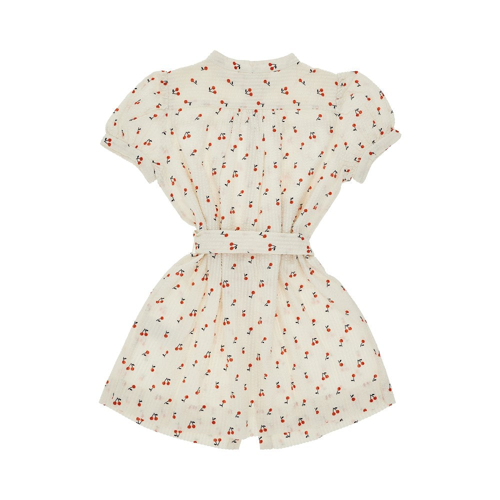 Short-sleeved dress with 'Cherry' motif