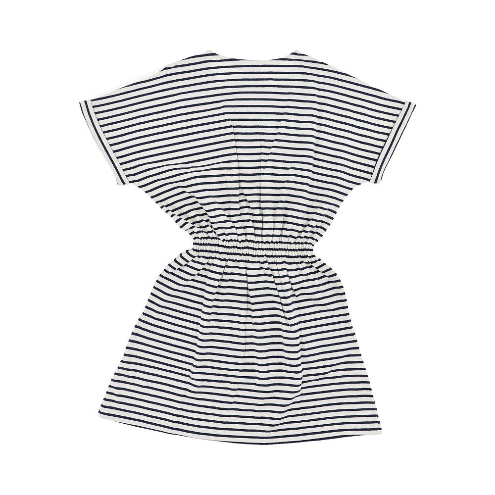 Striped cotton jersey mini dress