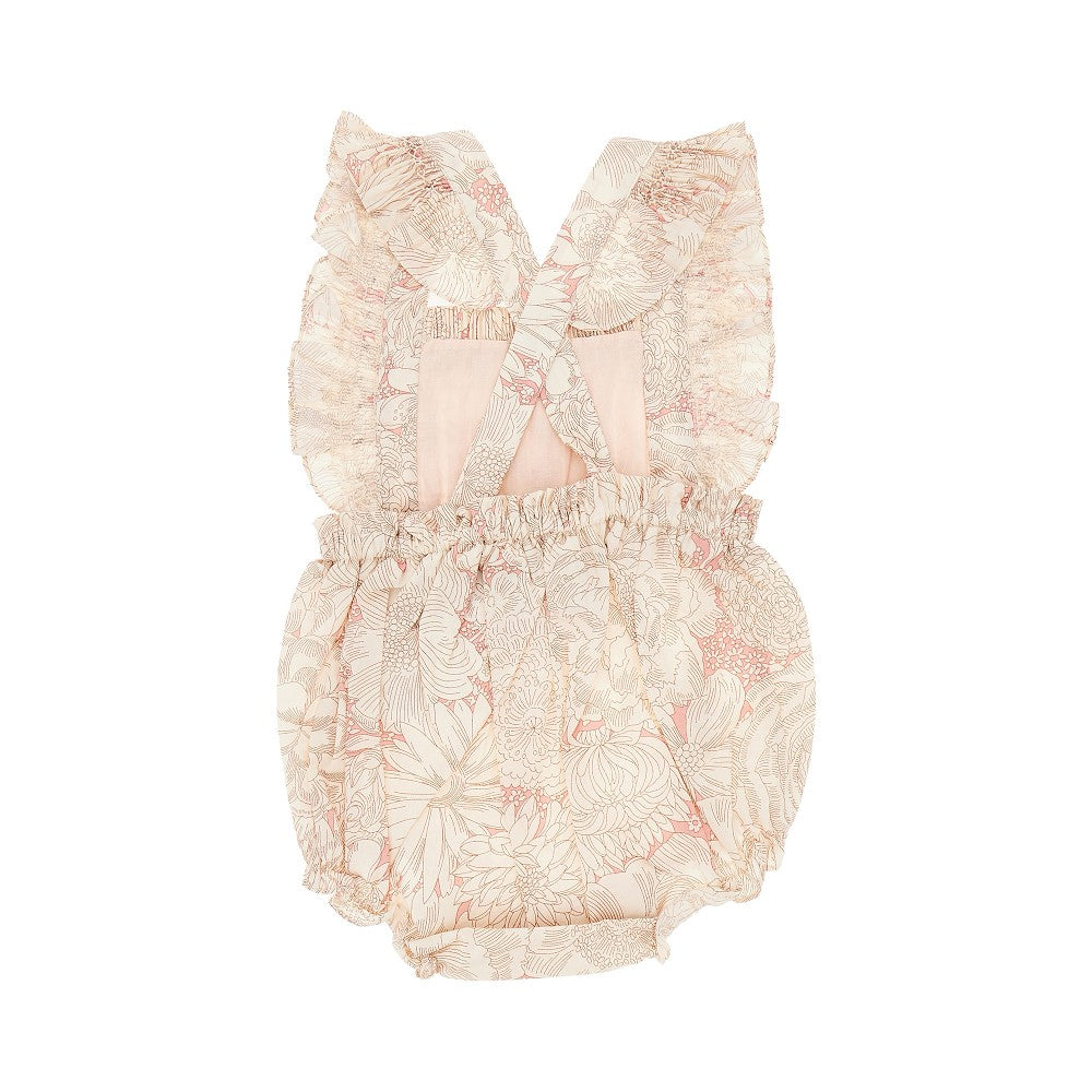 Floral Liberty cotton romper suit