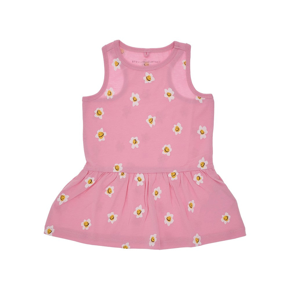 Printed sustainable cotton mini dress