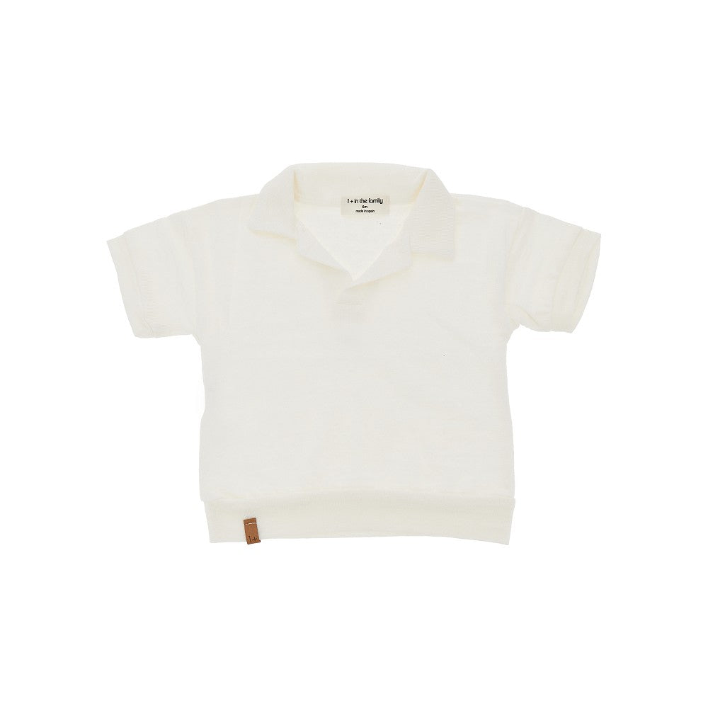 Polo in maglia di lino stretch