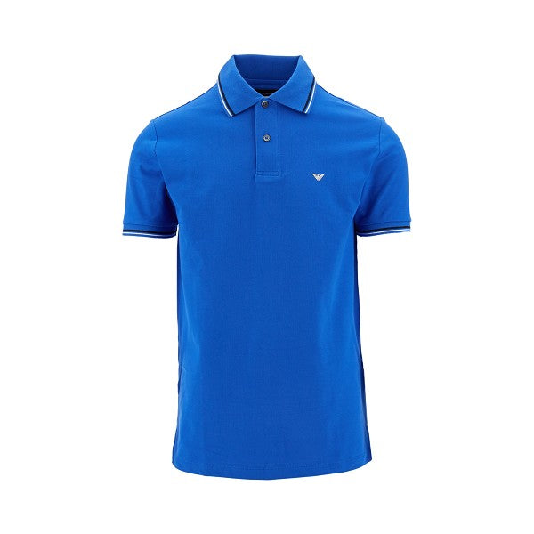 Stretch cotton piqué polo shirt