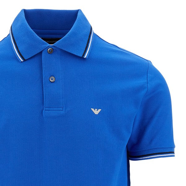 Stretch cotton piqué polo shirt