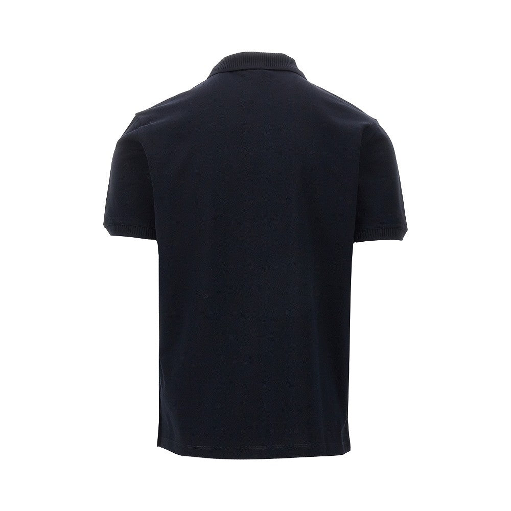 Eagle embroidery piquet polo shirt