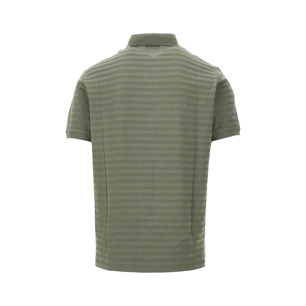 Jacquard jersey polo shirt