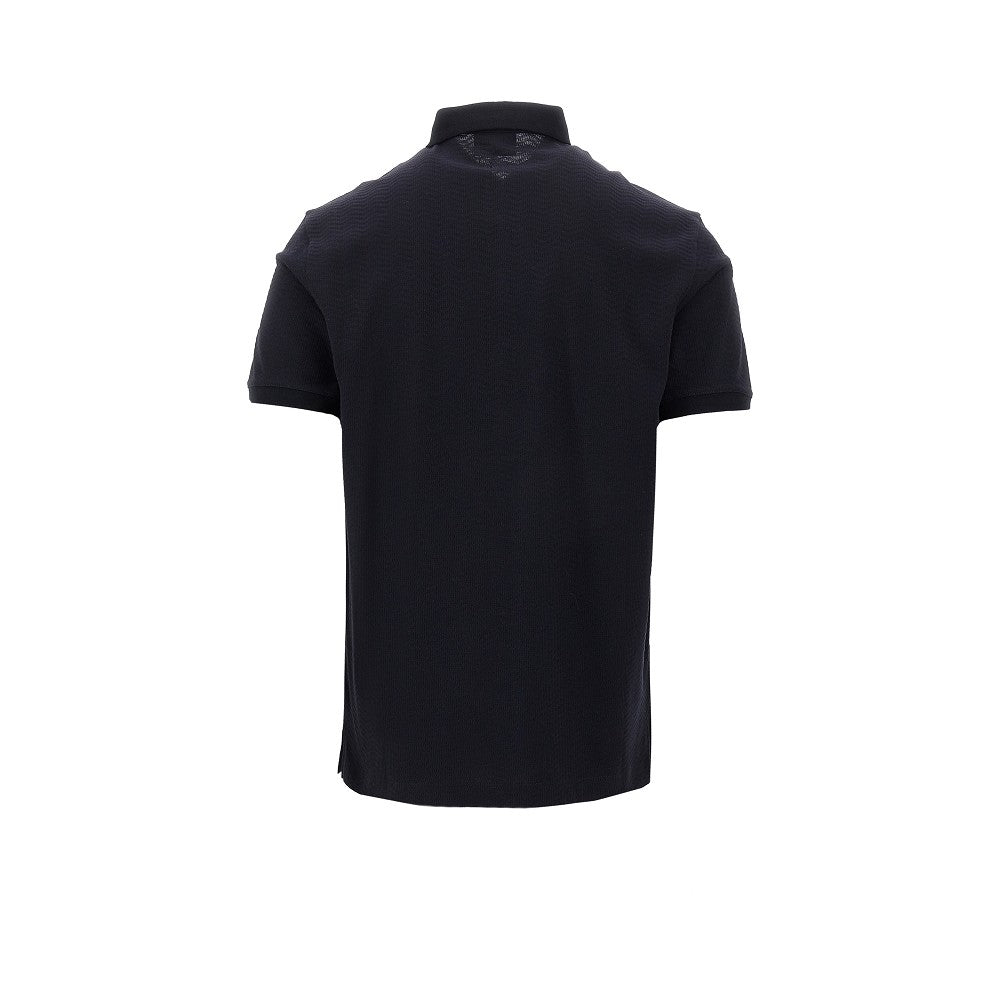 Jacquard jersey polo shirt