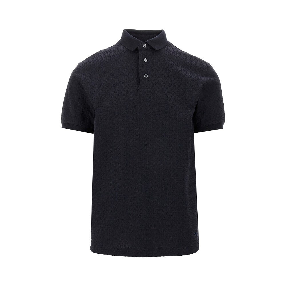 Jacquard jersey polo shirt