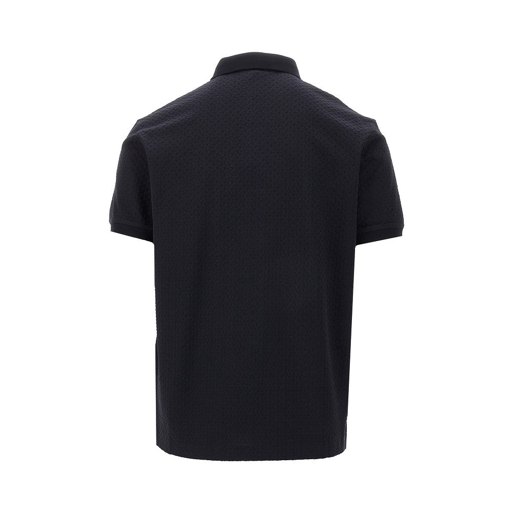 Jacquard jersey polo shirt