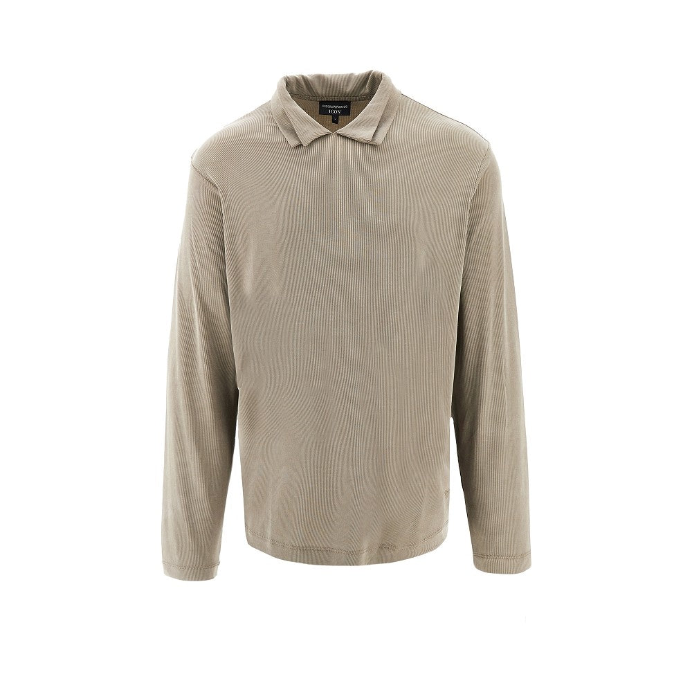 ICON ribbed lyocell polo shirt
