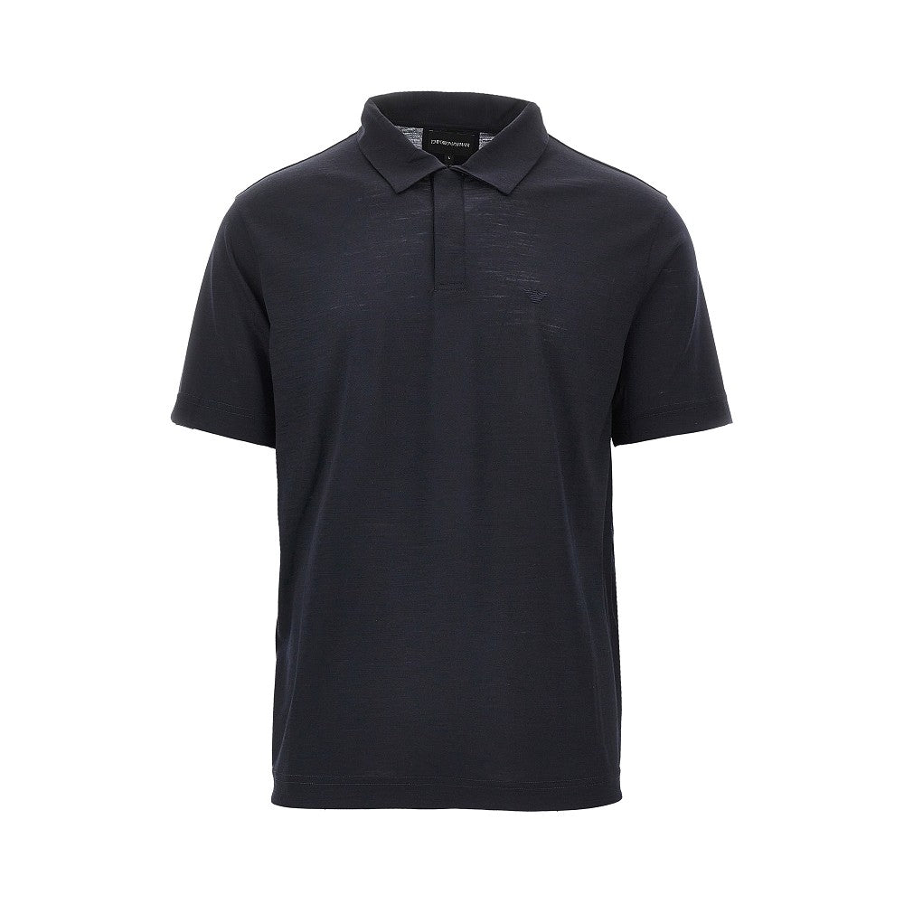 Polo in jersey di lana