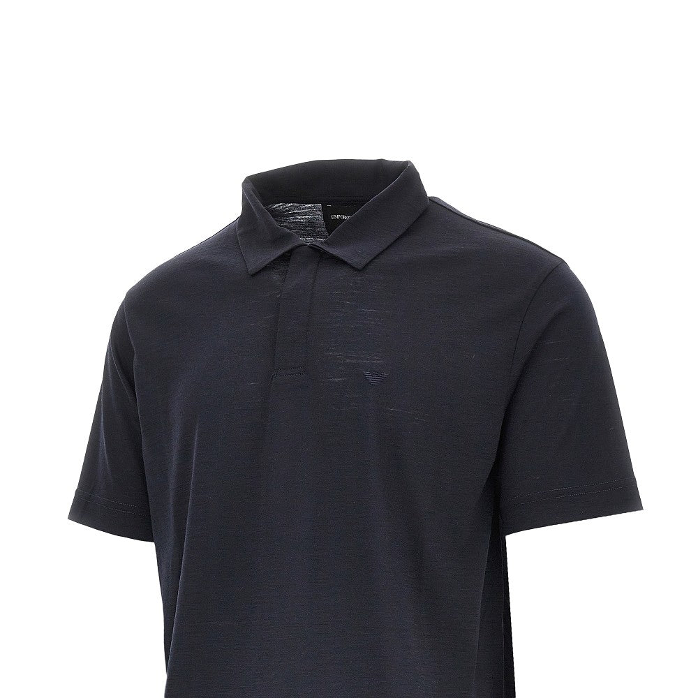 Polo in jersey di lana