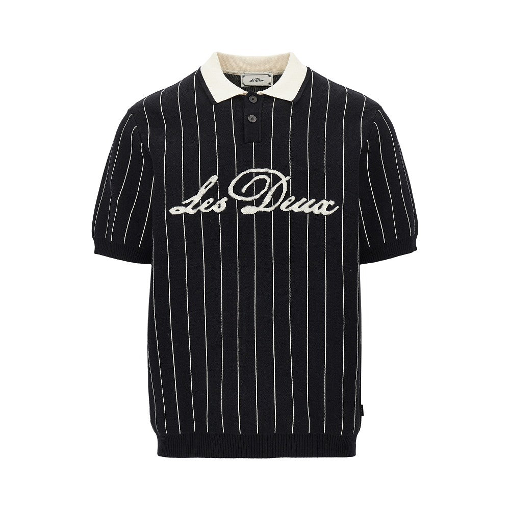 Polo in maglia con motivo a righe