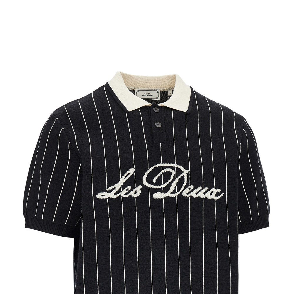Polo in maglia con motivo a righe