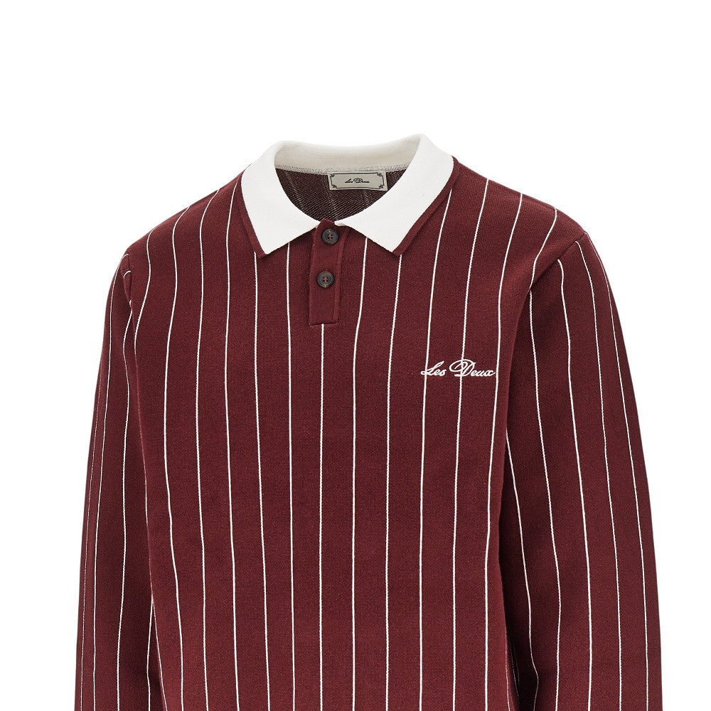 Polo in maglia con motivo a righe