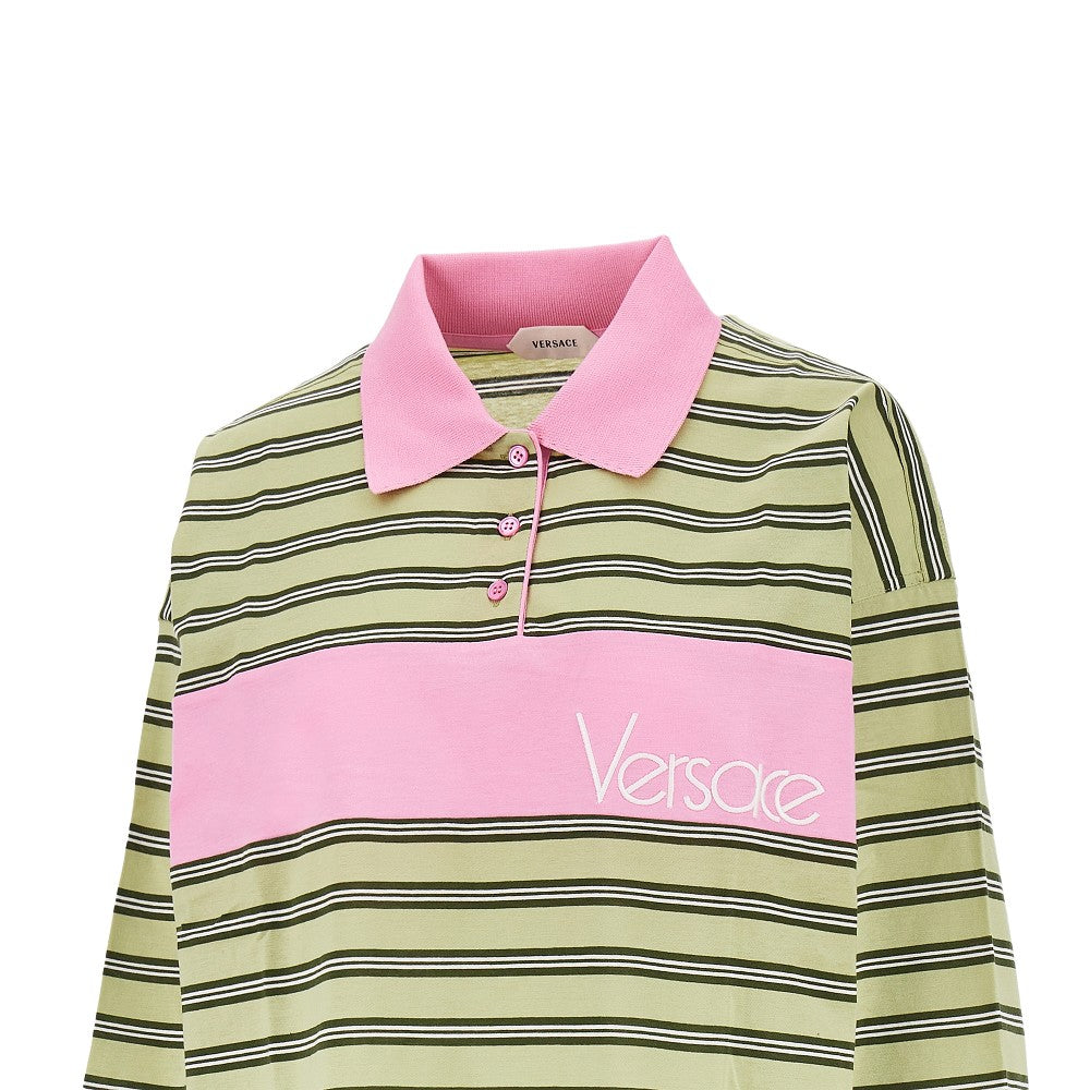 Polo in jersey con logo ricamato