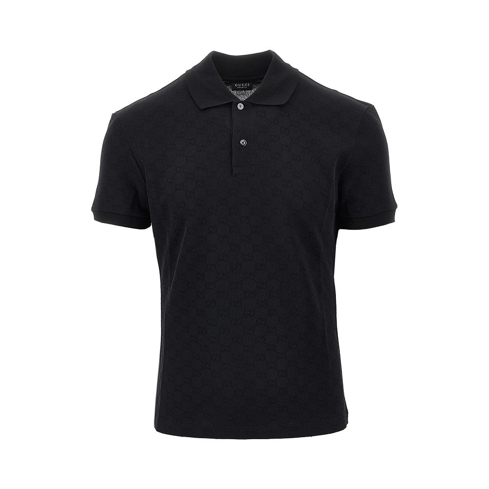 Polo in jersey jacquard