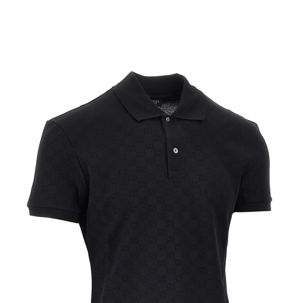 Polo in jersey jacquard