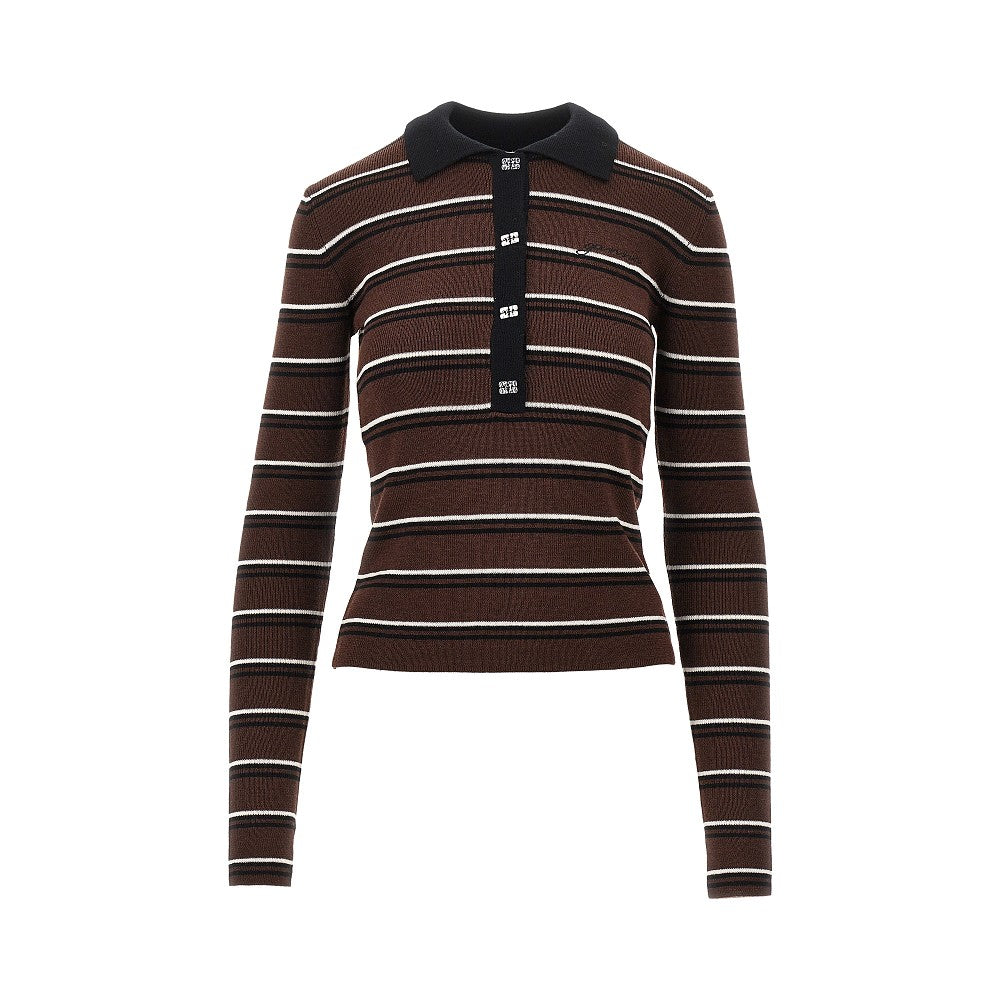 Polo in maglia con motivo a righe
