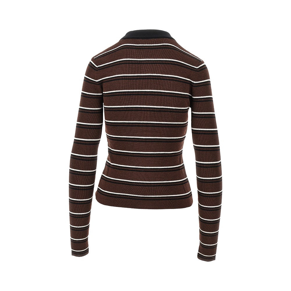 Polo in maglia con motivo a righe