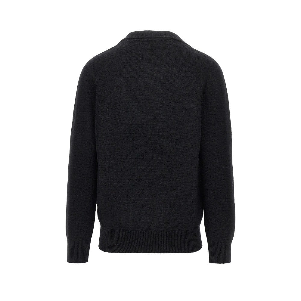 Merino wool and cashmere polo shirt
