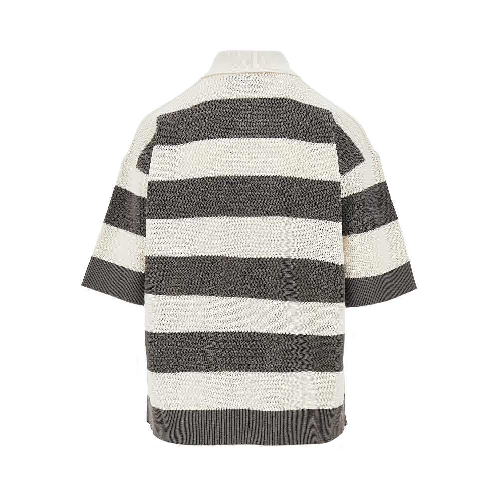 Polo in maglia con patch Ami de Coeur