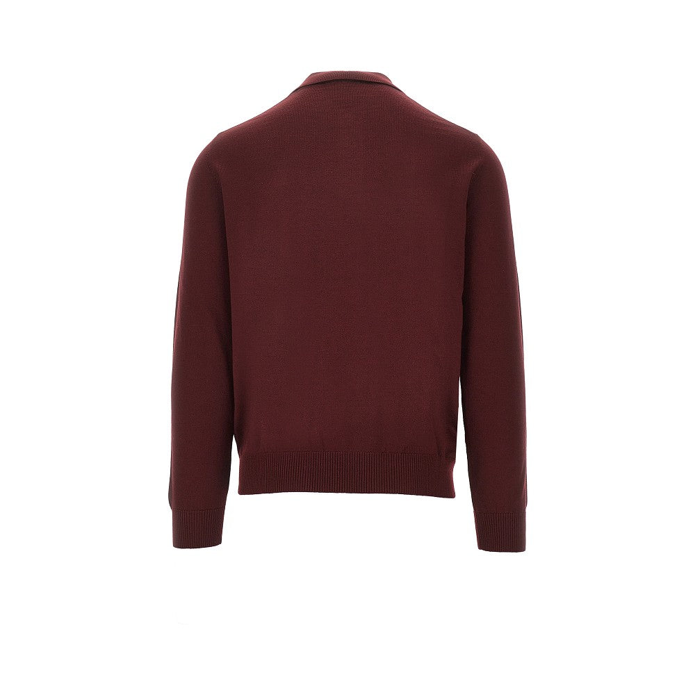 Polo in maglia con dettaglio FF