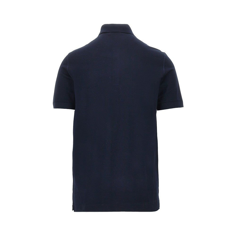 Piquet polo shirt with logo plate