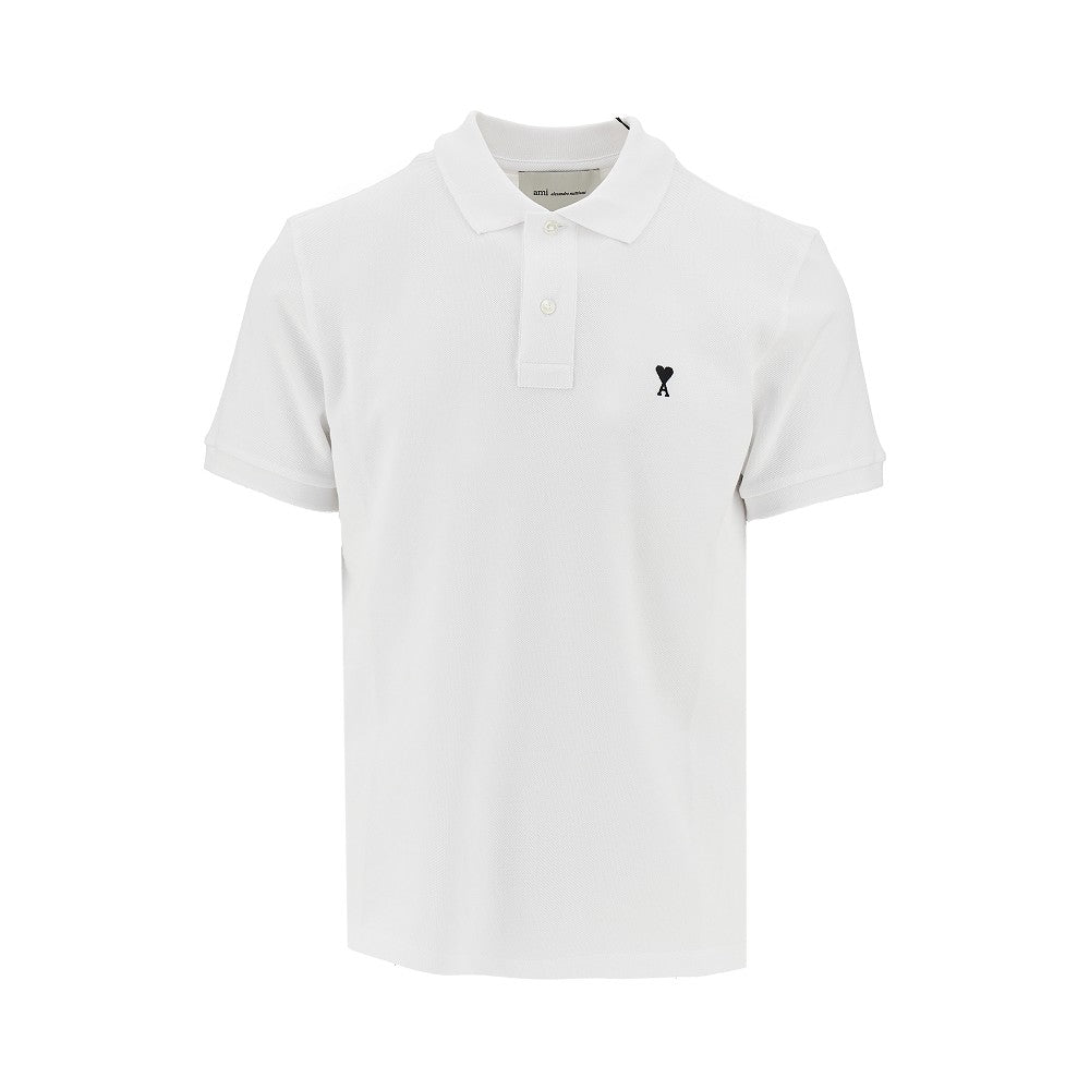 Ami de Coeur embroidery piquet polo shirt
