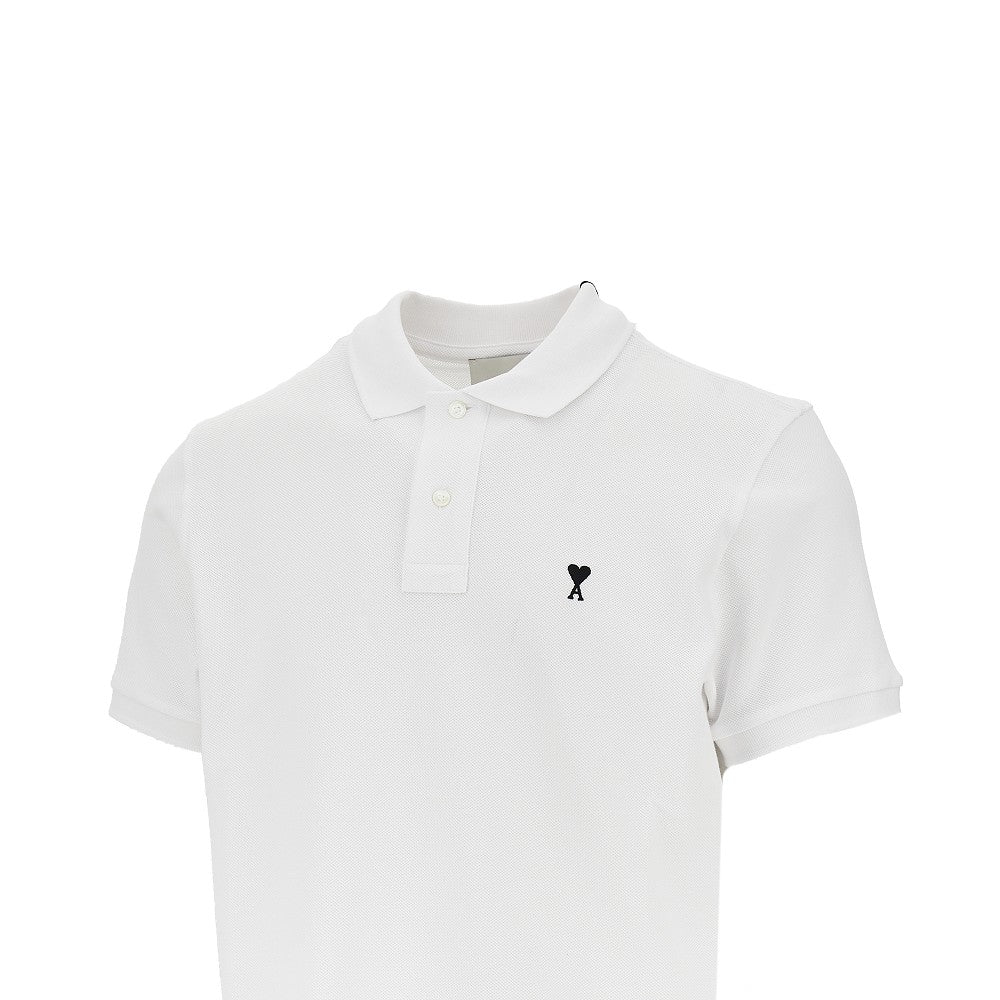 Ami de Coeur embroidery piquet polo shirt