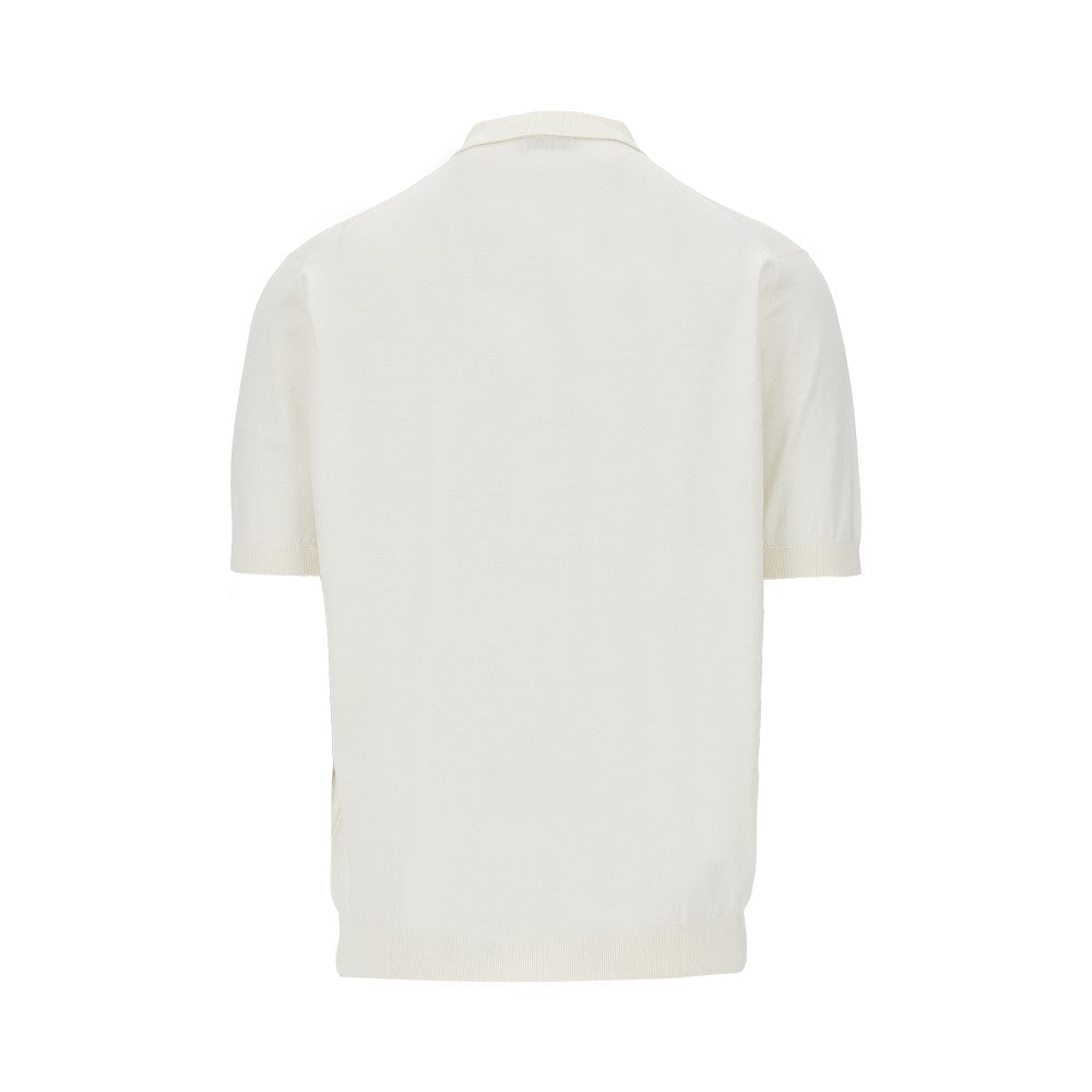 Cotton knit polo shirt