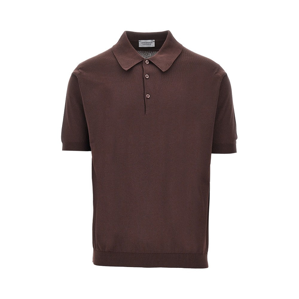 Cotton knit polo shirt