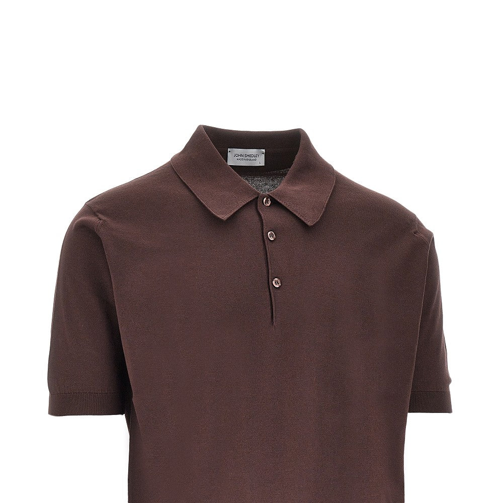 Cotton knit polo shirt