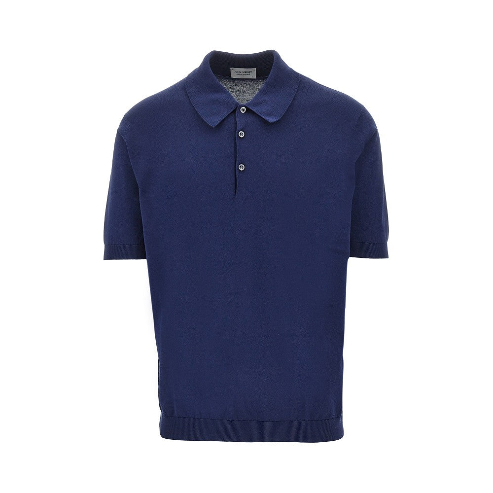 Cotton knit polo shirt
