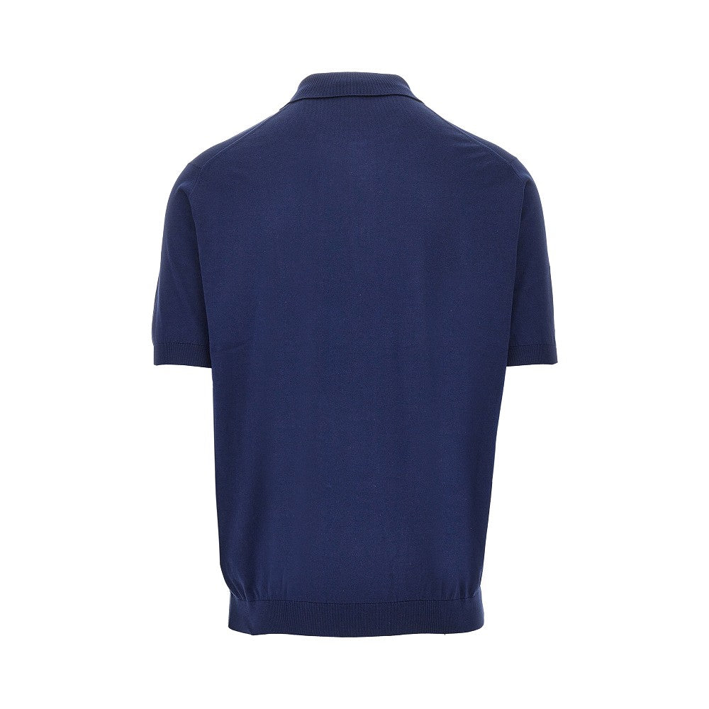 Cotton knit polo shirt