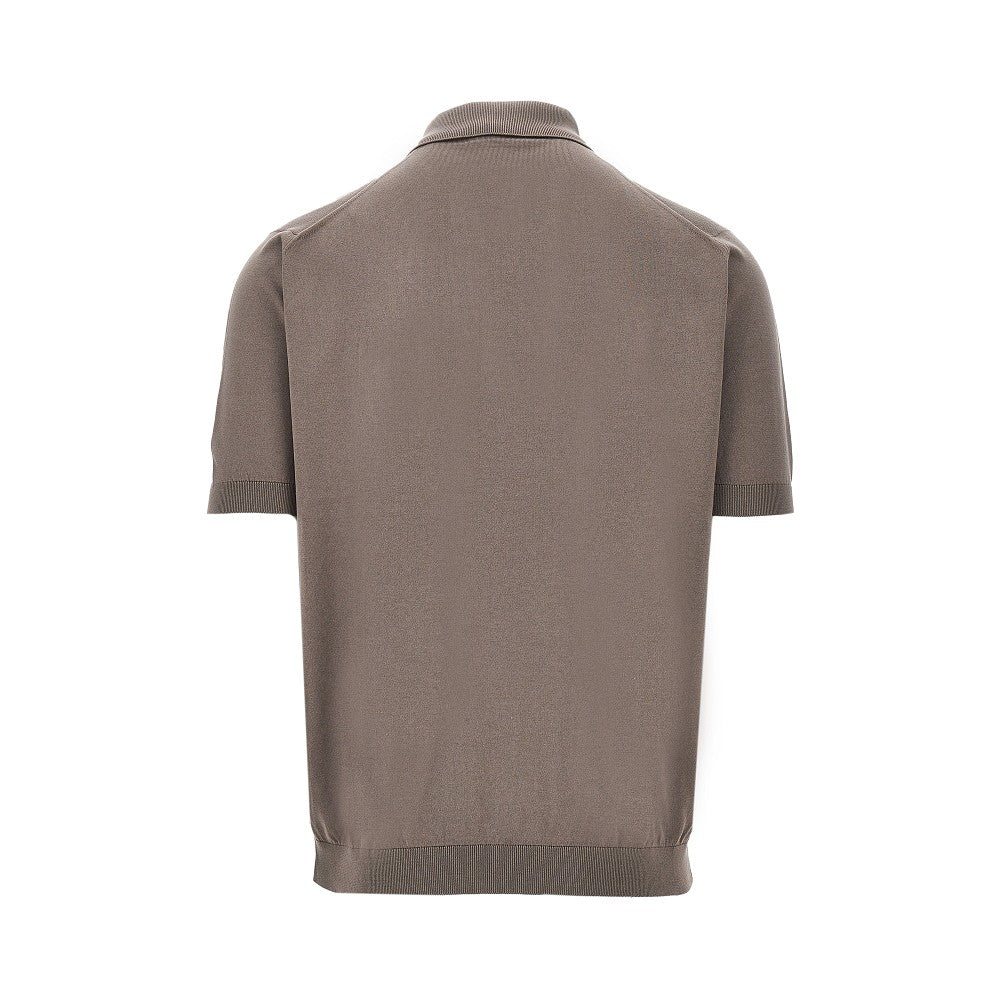 Cotton knit polo shirt
