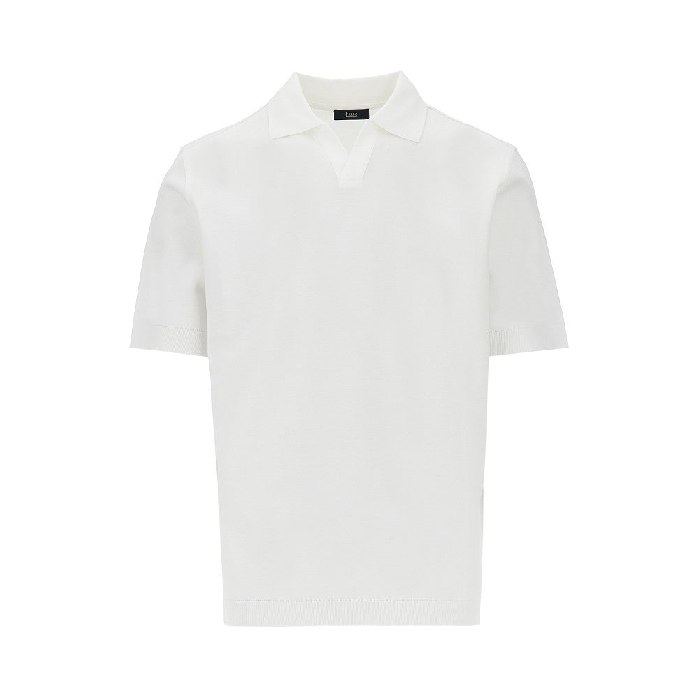 Cotton knit polo shirt