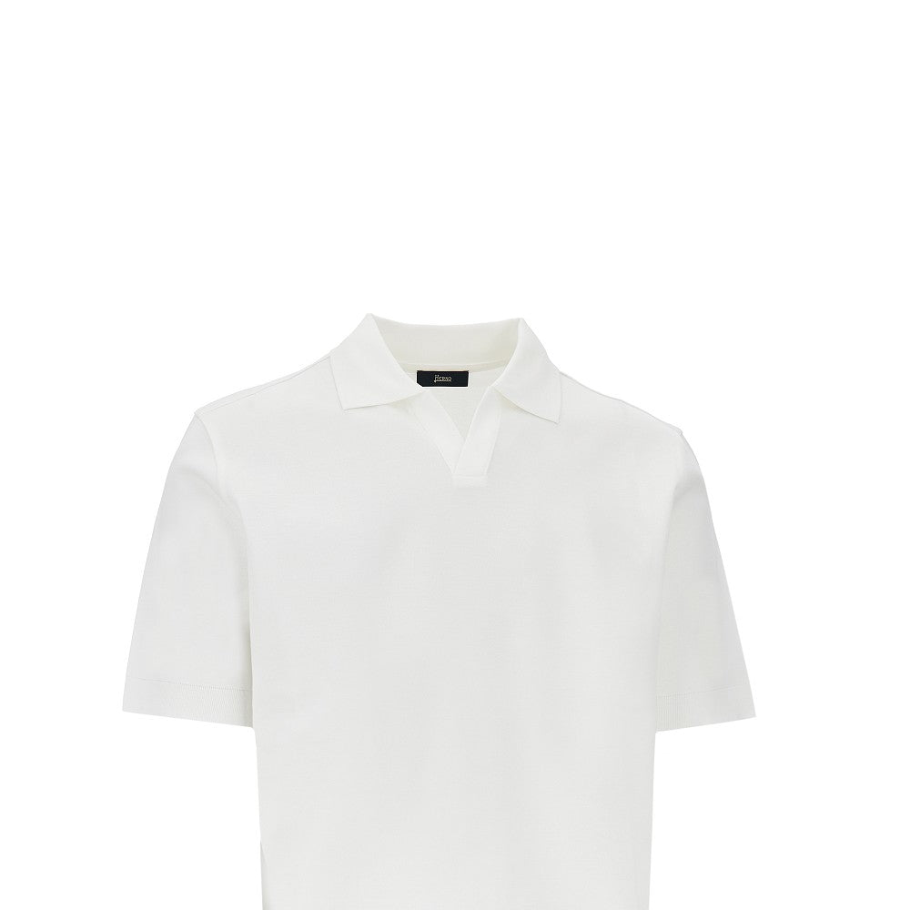 Cotton knit polo shirt
