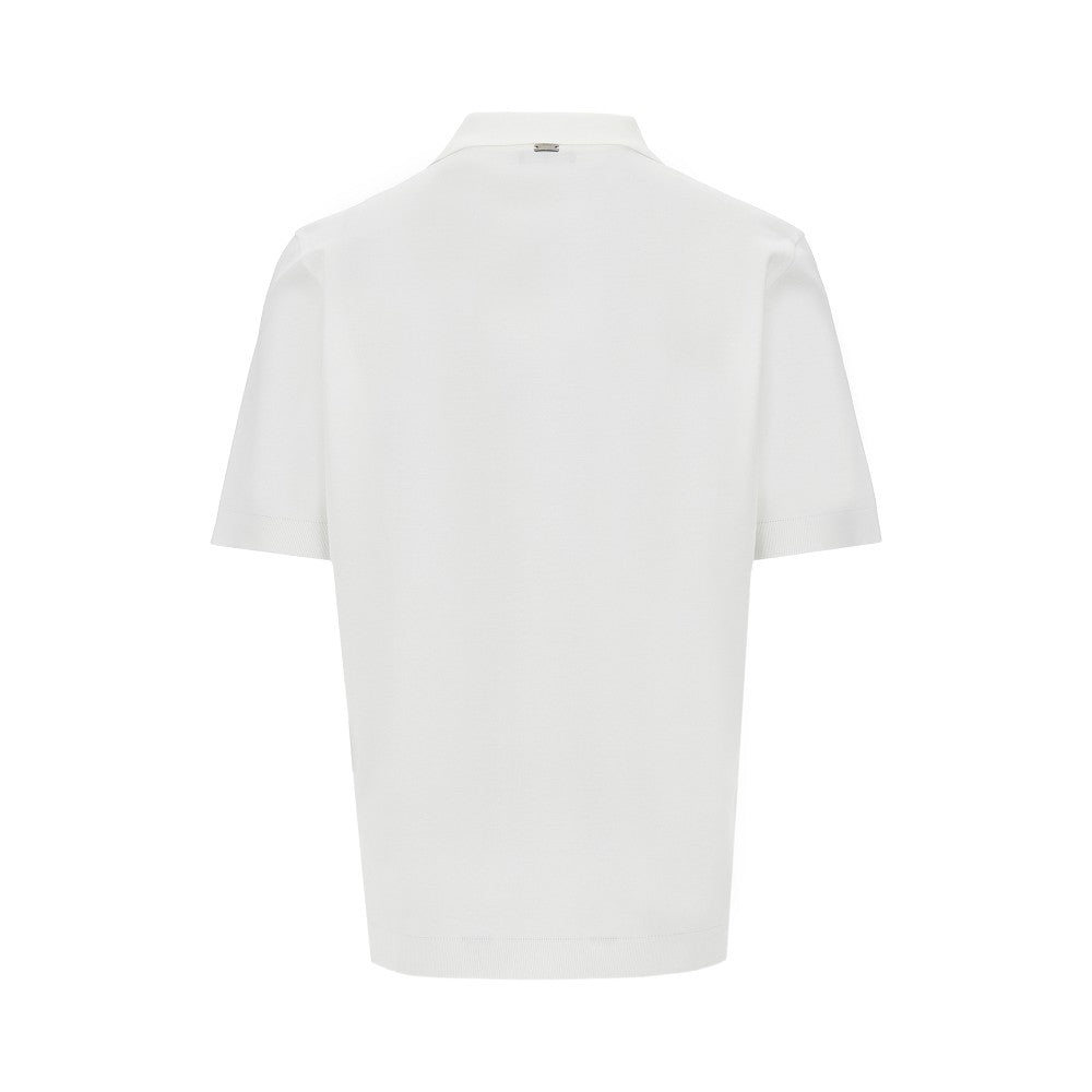 Cotton knit polo shirt