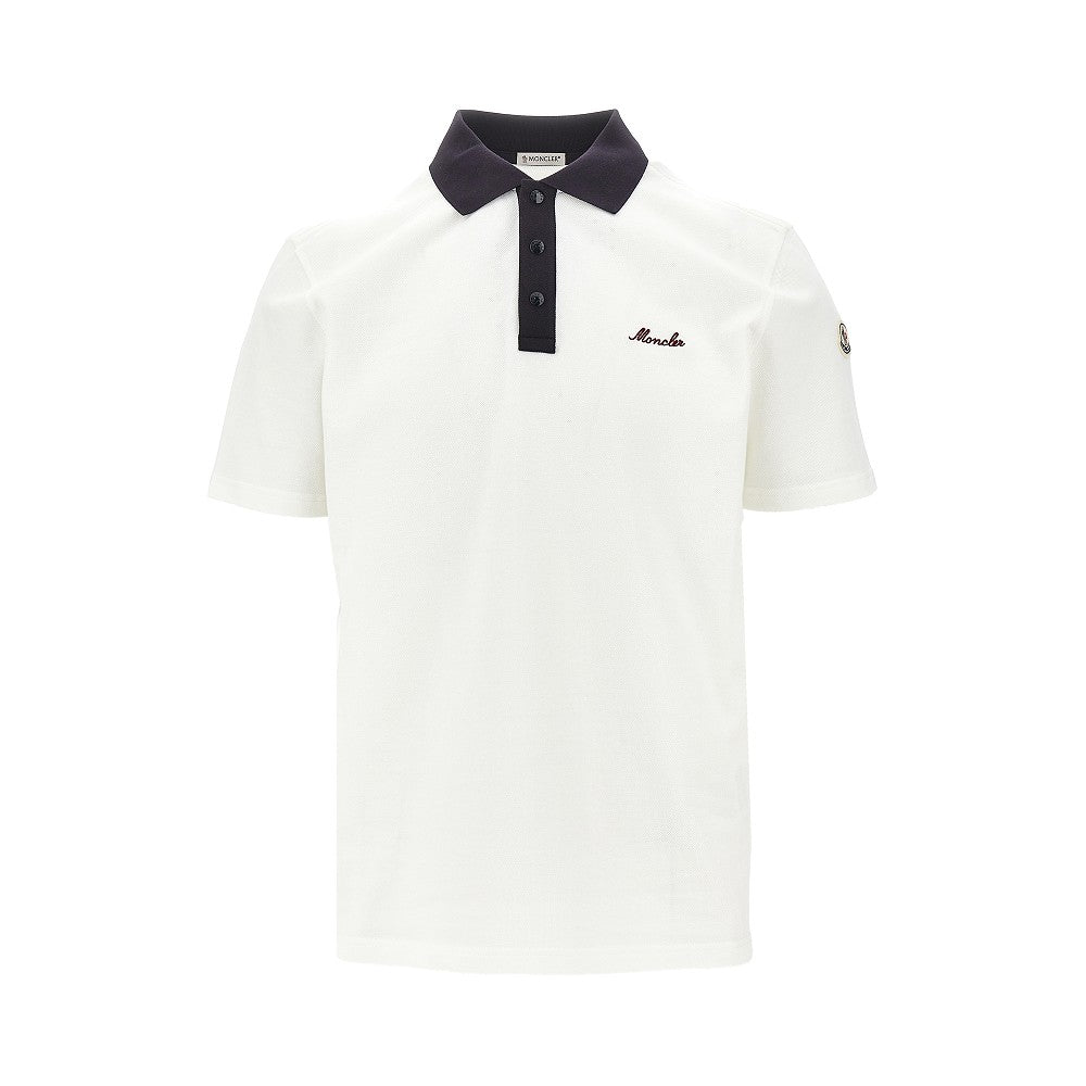Piquet polo shirt with logo embroidery