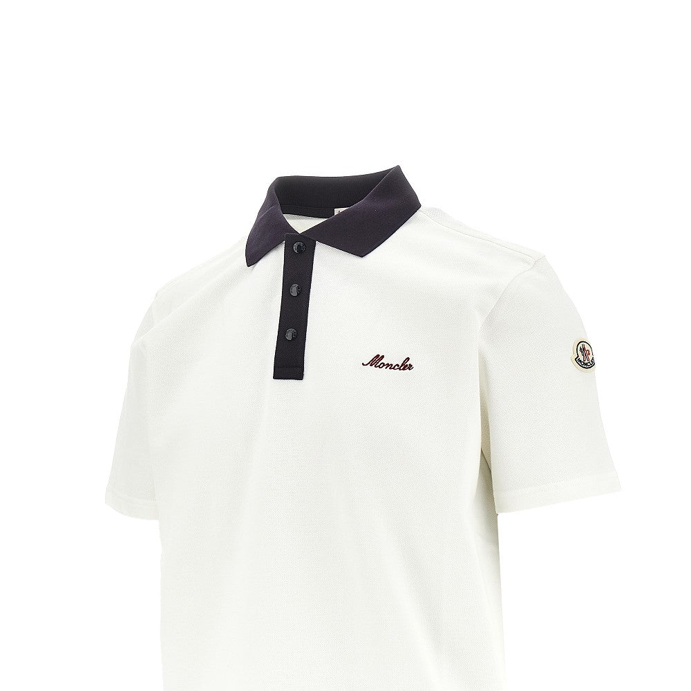 Piquet polo shirt with logo embroidery