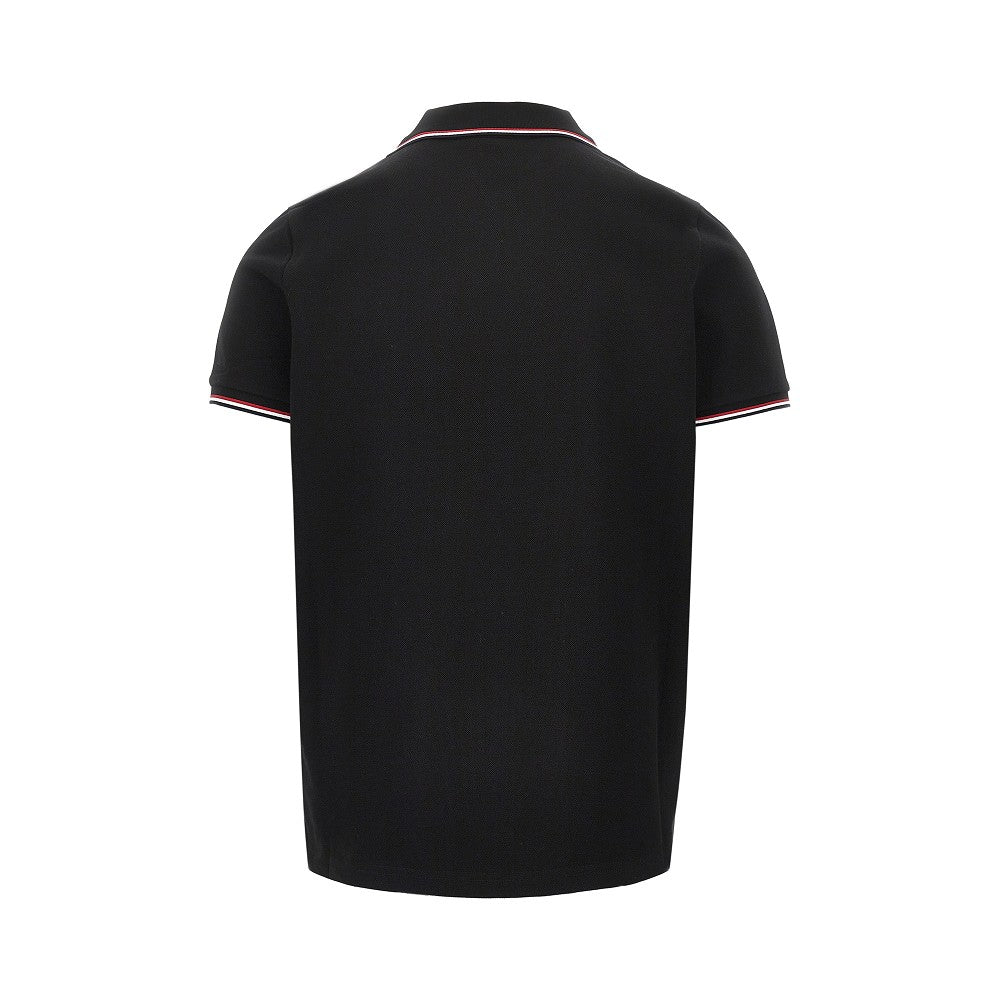 Piquet polo shirt with logo patch