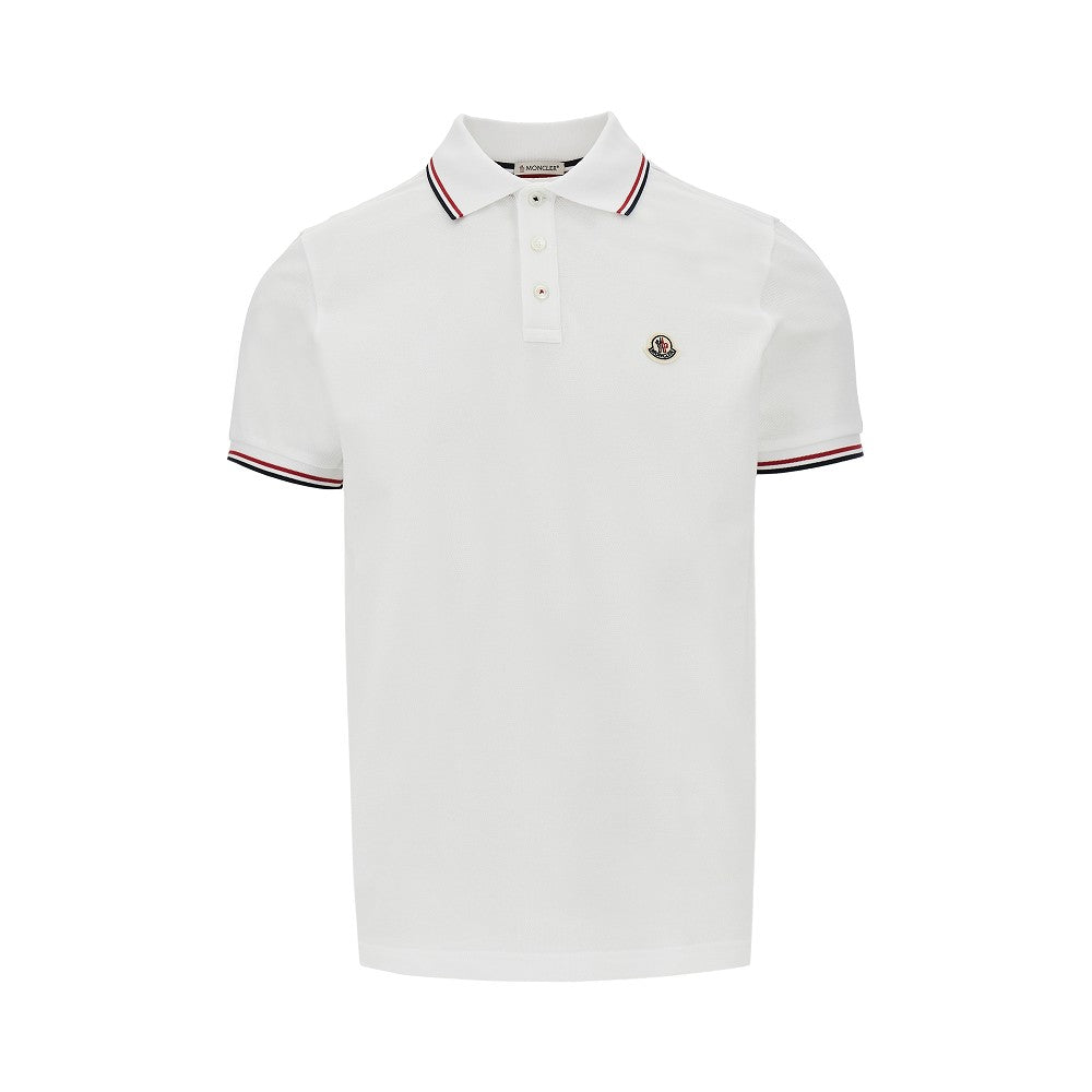 Polo in piquet con patch logo