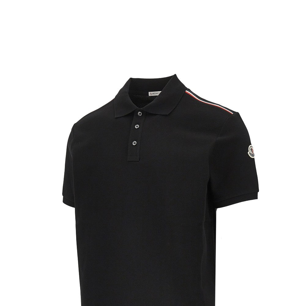Polo con motivo tricolore gommato
