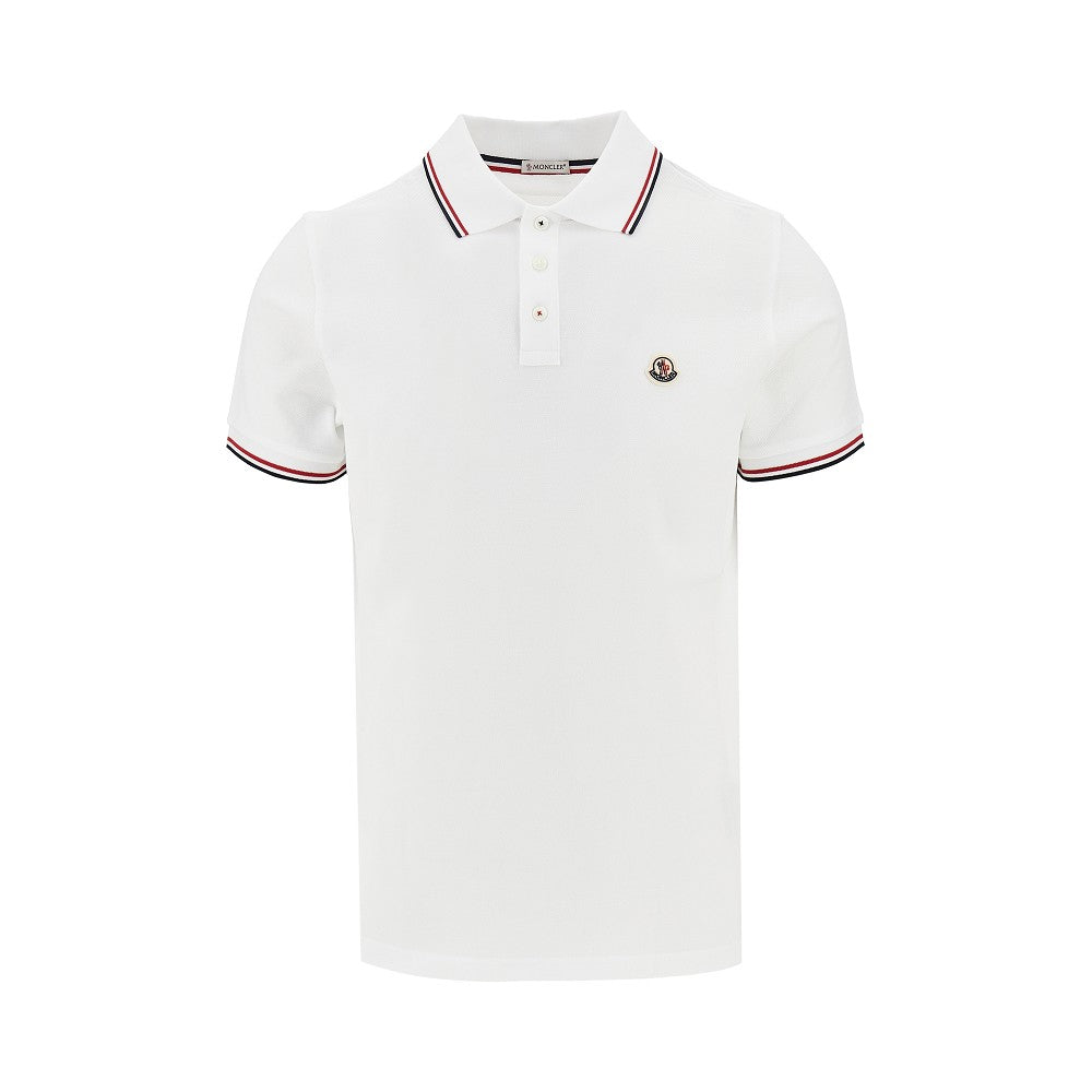 Polo in cotone con patch logo