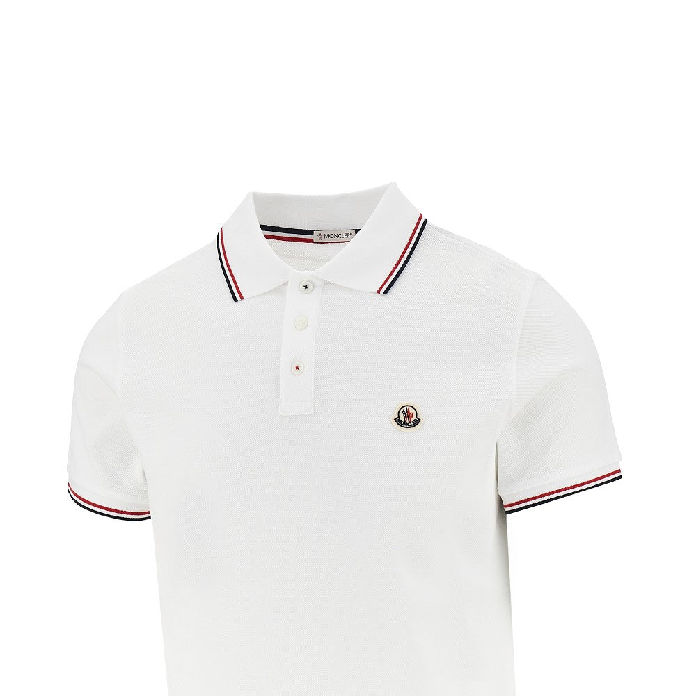 Polo in cotone con patch logo