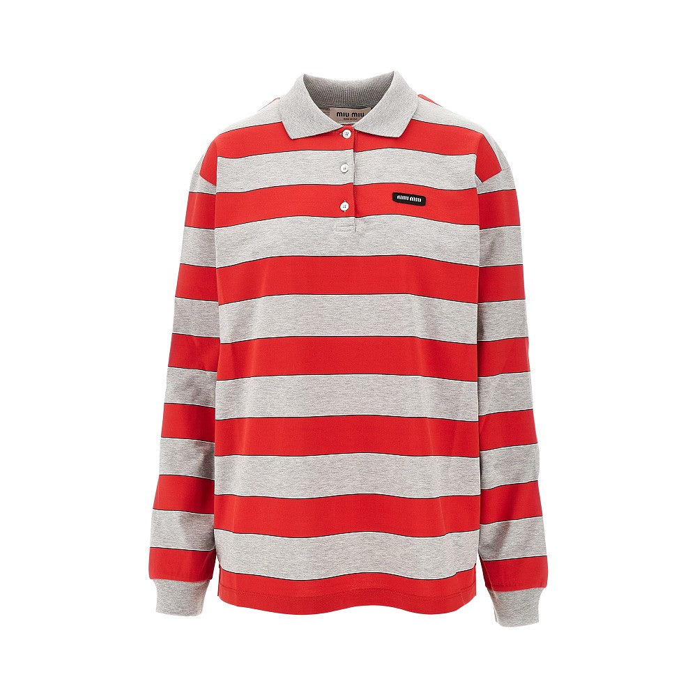 Polo in jersey a righe